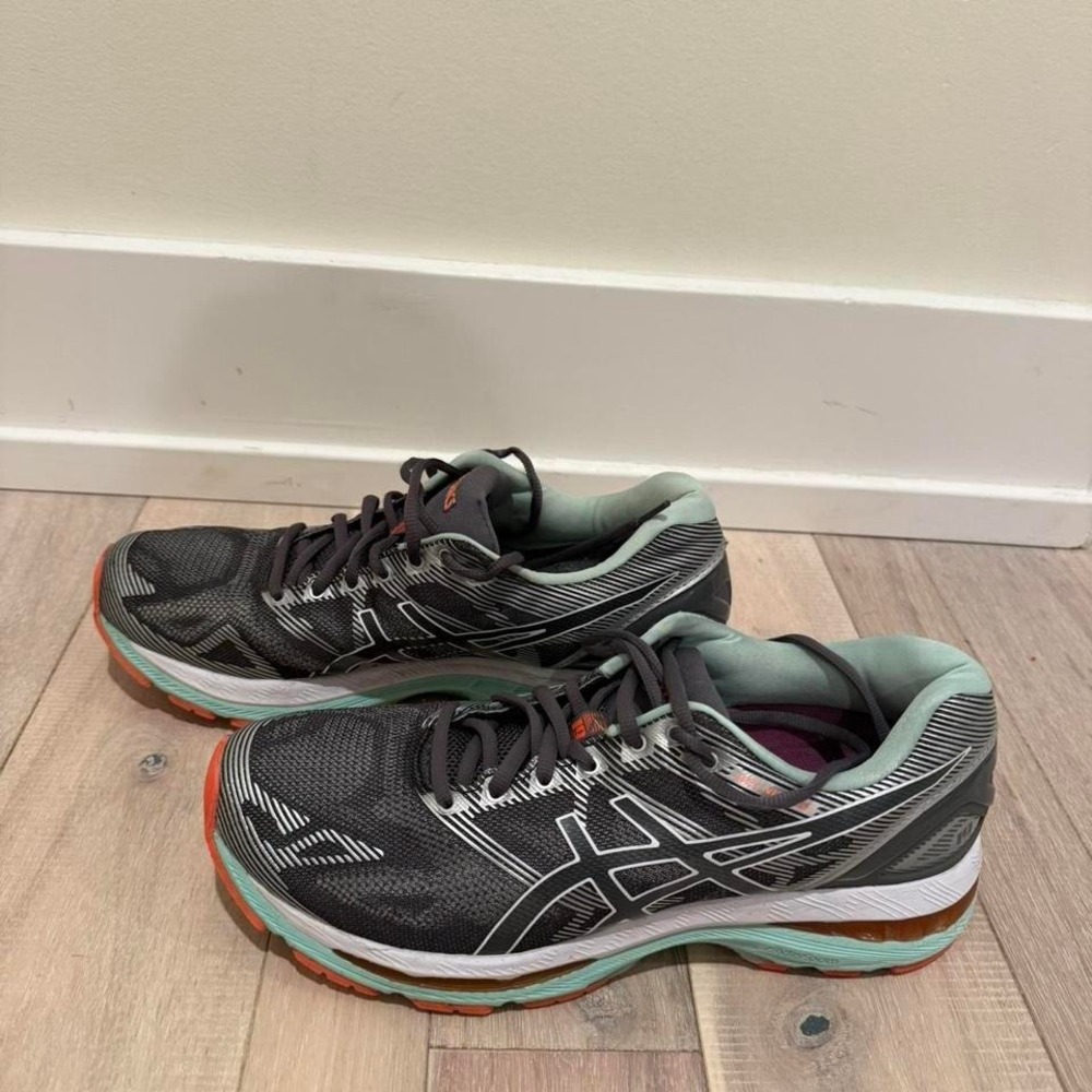 ASICS Gel-Nimbus 25 black & grey running shoes Sz 9.5  #running #athletic
